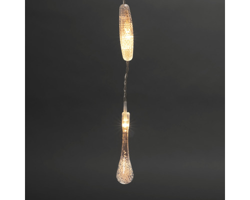 Guirlande lumineuse LED décorative avec éléments en forme de goutte pour l''intérieur