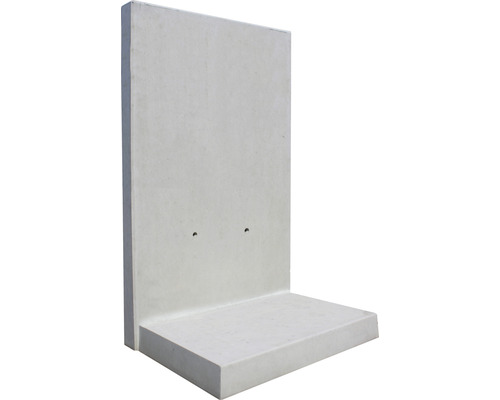 Support d'angle gris 205x120x100x12cm béton apparent