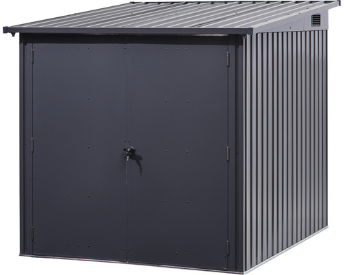 Abri de jardin métallique avec double porte pour le jardin