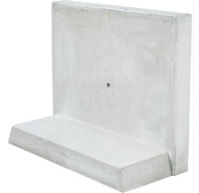 L-Stein Winkelstein Sichtbeton bewehrt grau 100 x 12 x 55 cm Fusstiefe = 30 cm