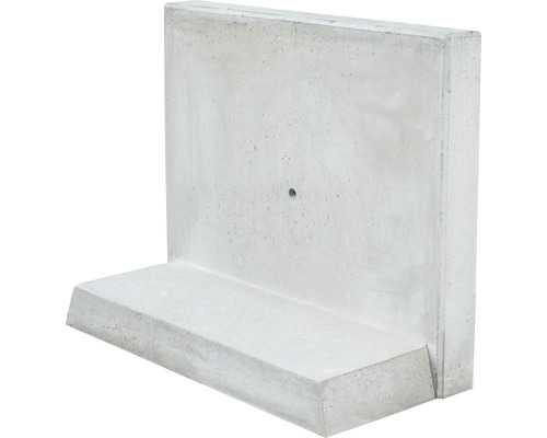 L-Stein Winkelstein Sichtbeton bewehrt grau 100 x 12 x 55 cm Fusstiefe = 30 cm