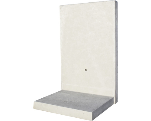 Support d'angle gris 155x90x100x12cm béton apparent