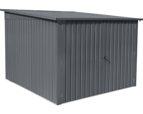 Abri de jardin métallique avec toit monopente