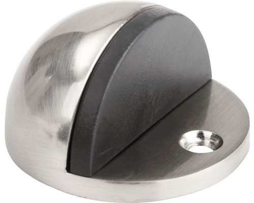 Butoir de porte Tarrox à visser semi-circulaire nickelé Ø 45 x 25 mm 1 pièce Butoir de porte en acier inoxydable avec caoutchouc