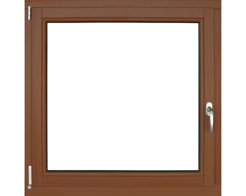 Fenêtre en bois 1 vantail ARON Renova pin laqué S30 châtaignier 600x600 mm tirant gauche