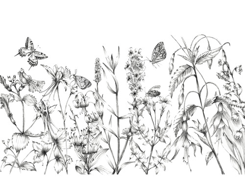 Papier peint panoramique intissé X8-1085 Butterfly Field 8 pces 400 x 250 cm