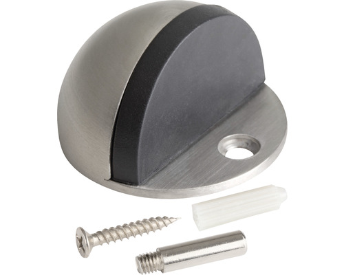 Butoir de porte Tarrox à visser demi-rond acier inoxydable Ø 45x25 mm 1 pièce Butoir de porte en acier inoxydable avec matériel de fixation