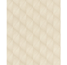 Papier peint beige à effet géométrique 3D