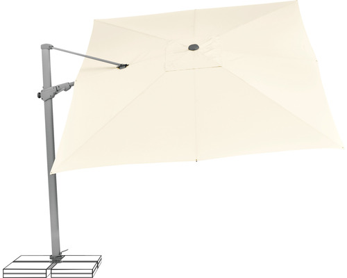 Quadratischer Ampelschirm mit Ständer