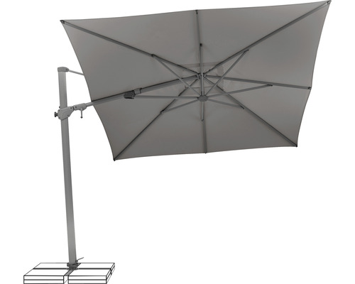 Rechteckiger Ampelschirm mit Ständer für den Garten oder die Terrasse