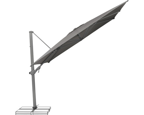 Parasol déporté avec pied