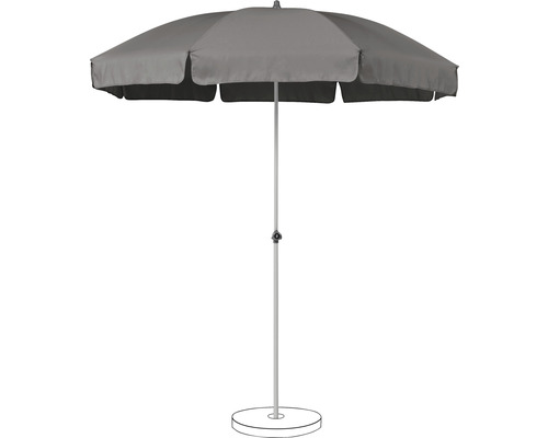 Parasol de jardin gris avec support