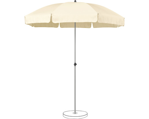 Parasol de jardin ouvert avec mât central