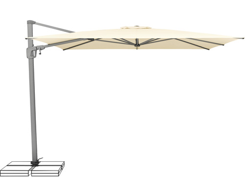 Freiarm-Sonnenschirm mit Fuss