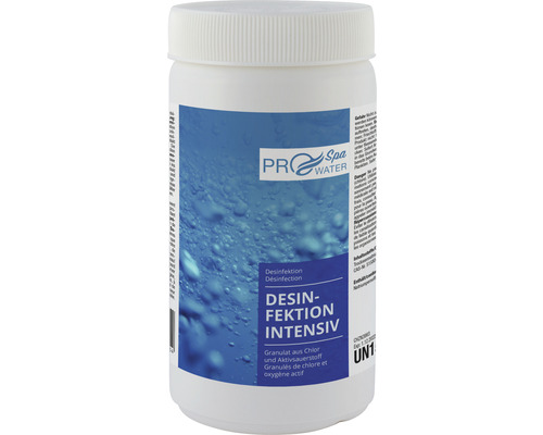 Désinfection de piscine intensif 1 kg Granulés Pro Spa Water Désinfection intensive, granulés de chlore en pot