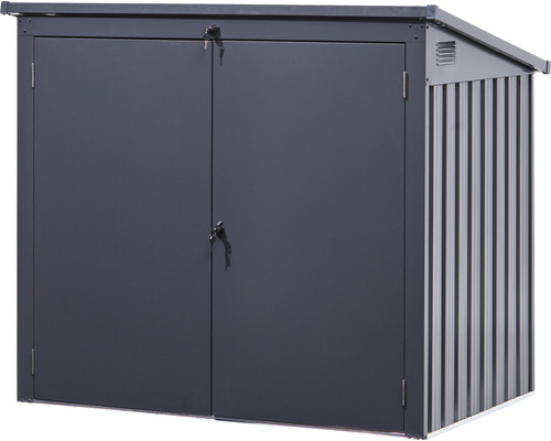 Geräteschrank aus Metall mit zwei abschließbaren Türen