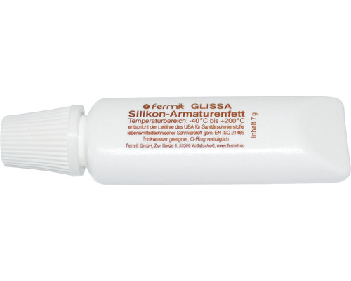 Graisse Glissa pour robinetterie graisse de robinet 7 g Fermit Glissa graisse silicone pour robinetterie en tube