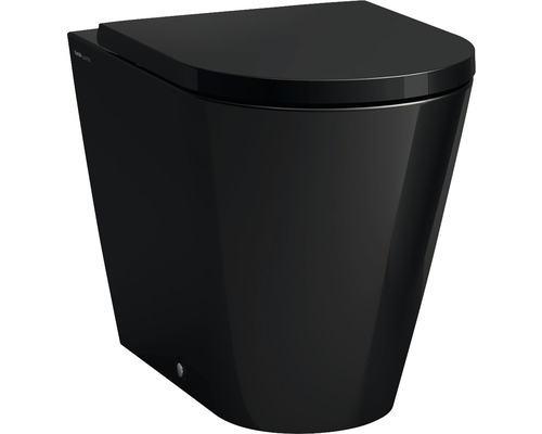 Stand-WC LAUFEN Kartell Tiefspüler ohne Spülrand schwarz ohne WC-Sitz H8233370200001