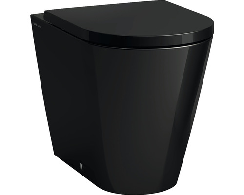 WC à poser LAUFEN Kartell cuvette à fond creux sans bride de rinçage noir sans abattant WC H8233370200001