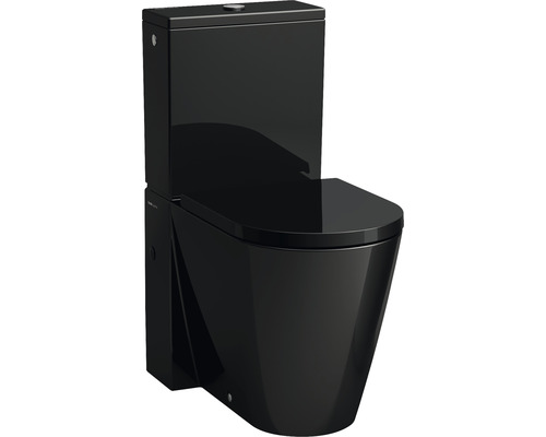 Stand-WC LAUFEN Kartell Tiefspüler ohne Spülrand schwarz ohne WC-Sitz und ohne Spülkasten H8243370200001