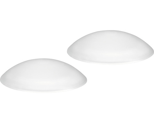 Tarrox Wandpuffer Ø 60 x 10 mm zum Schrauben Kunststoff transparent 2 Stück Zwei Möbelfüsse zum Schrauben