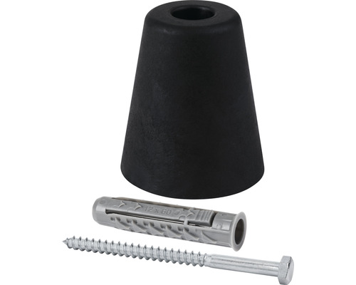 Butoir de porte en caoutchouc avec cheville et vis