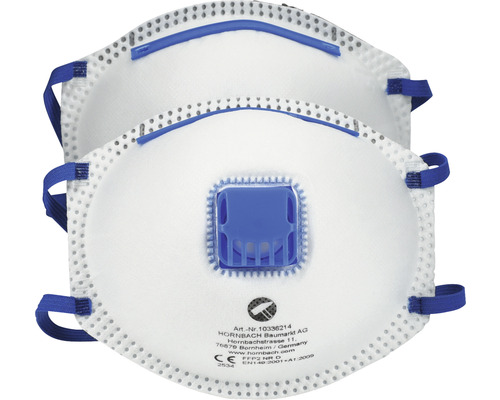 Masque antipoussière FFP2 avec soupape lot de 2 Masque respiratoire avec valve d''expiration
