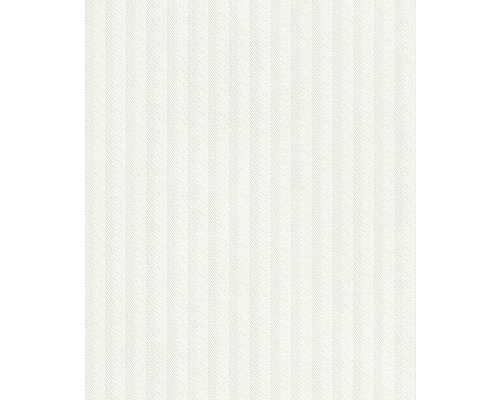 Papier peint intissé 102826 Wallton uni blanc Papier peint à rayures
