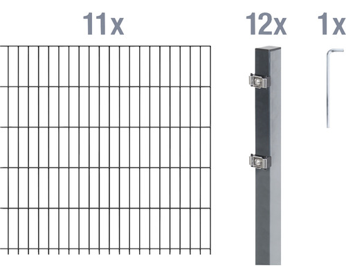 Grillage simple torsion Type 2,2 , 25x1.2 m, maille 50x50 mm, acier brut,  galvanisé - HORNBACH