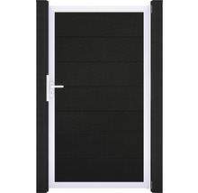 Gartentor mit Griff und horizontaler Paneelstruktur