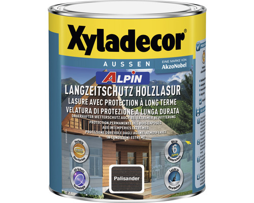 Xyladecor Alpin Lasure de protection longue durée pour bois palissandre, pot