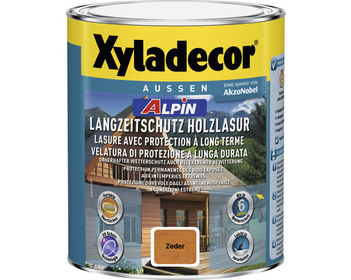 Xyladecor Lasure de protection longue durée pour extérieur, teinte cèdre