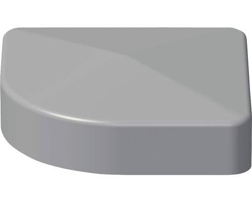 Chapeau pour poteau GroJa Flex pour poteau d'angle variable en alu 7 x 7 cm gris argent