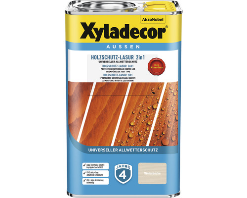 Xyladecor Holzschutzlasur weiß 4 L