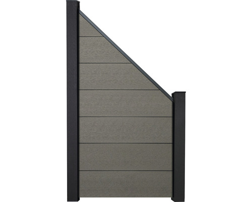 Élément de finition GroJa Flex Grande construction modulaire sans poteaux 90 x 180 cm gris