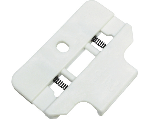 Deckenträger für Flächenvorhangschiene Atlanta weiss 2 Stk. Weisses Kunststoff-Ersatzteil mit Federn