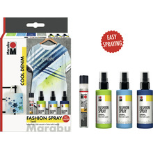 Marabu Fashion Spray Textilfarben Set Cool Denim