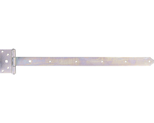 Penture droite type 126 lourd, 600 x 40 mm galvanisé, passivé en couche épaisse Penture en T