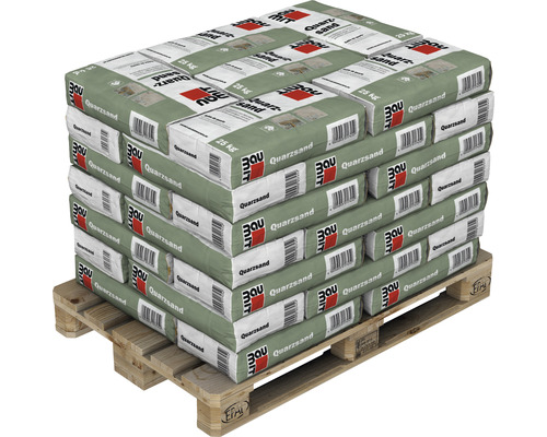 Palette mit Säcken Quarzsand