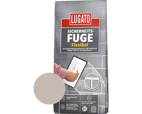 Mortier de jointement Lugato joint de sécurité flexible gris 5 kg