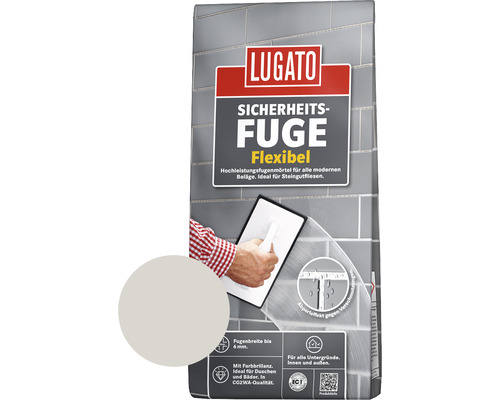 Lugato Fugenmörtel Sicherheitsfuge Flexibel manhattan 5 kg