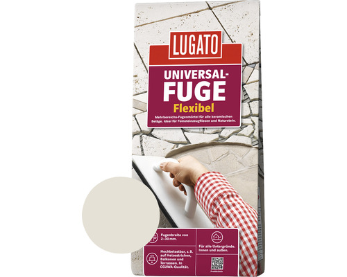 Lugato Fugenmörtel Universalfuge silbergrau 5 kg Lugato Universal Fuge flexibel Fugenmörtel Verpackung