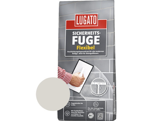 Lugato Fugenmörtel Sicherheitsfuge Flexibel manhattan 1 kg