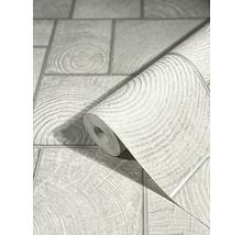 Rouleau de papier peint avec motif de rondelles d''arbre