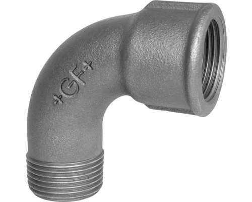 Coude à 90° en fonte malléable Georg Fischer +GF+ n°1a 3/8 " FI x 3/8 " FE