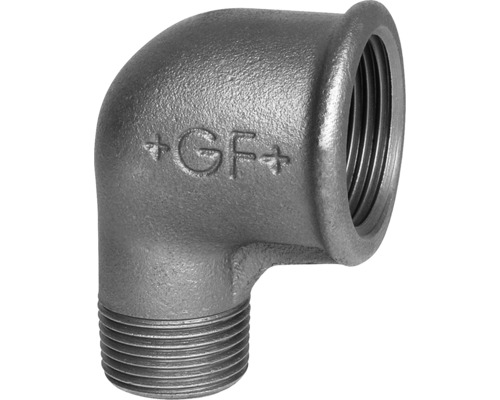 Coude à 90° en fonte malléable Georg Fischer +GF+ n°92 1 1/4 " FI x 3/4 " FE Raccord coudé avec filetage intérieur et filetage extérieur