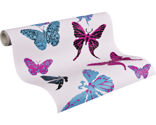 Rouleau de papier peint avec motif papillons