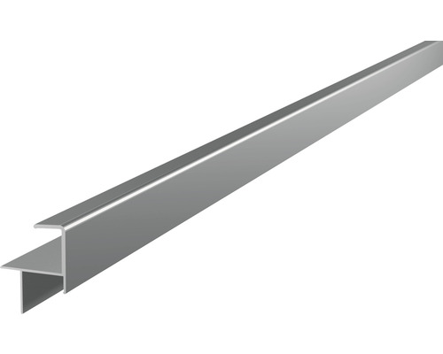 Rail de finition argent pour épaisseur de planche 20-21 mm 2x35,6x46,9x4000 mm