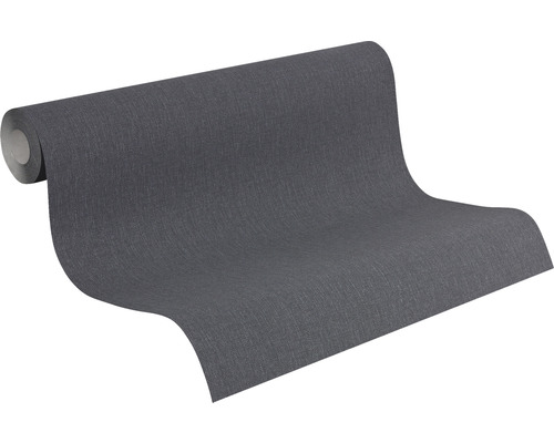 Graue Rollenvliestapete mit Textiloptik