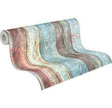 Rouleau de papier peint avec motif de planches de bois